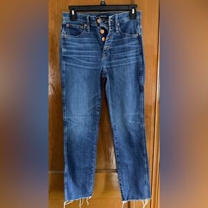 JCrew High-waisted blue denim jeans with button fly #denim #highwaisted size 25